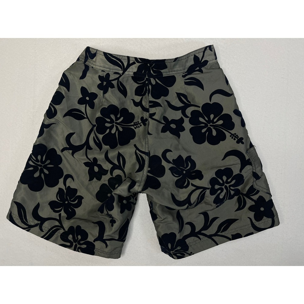 BULLHEAD Mens 29 Board Shorts Burnout Velvet Nylon Dark Blue Gray Made In USA - Picture 6 of 14